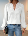 Marlene | Elegant Lace-Trim Blouse