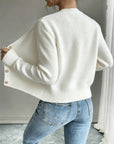 Eleanora | Cable-Knit Button-Front Cardigan