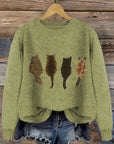 Tamara | Cozy Cat-Print Sweater