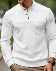 Sterling | Textured Stand-Collar Pullover