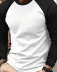 Trevor | Two-Tone Raglan Long-Sleeve Top