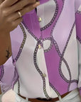 Ingrid | Chain-Print Collared Shirt