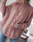 Corinne | Cozy High-Neck Cable-Knit Sweater