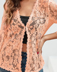 Cassandra | Floral Openwork Cardigan