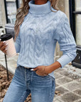 Celeste | Cozy Cable-Knit Turtleneck Sweater