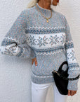 Tamsin | Cozy Snowflake Mock-Neck Sweater