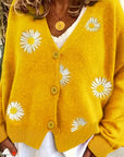 Maribel | Floral Embroidered Button-Front Cardigan