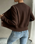 Eleanora | Cable-Knit Button-Front Cardigan