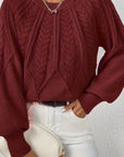Cassidy | Cable-Knit Round-Neck Sweater