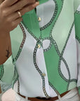 Ingrid | Chain-Print Collared Shirt