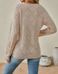 Camryn | Openwork V-Neck Sweater