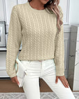 Faye | Cable-Knit Round Neck Sweater