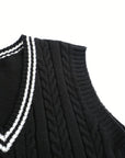 Gideon | Cable-Knit V-Neck Sweater Vest
