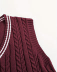 Gideon | Cable-Knit V-Neck Sweater Vest