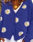 Maribel | Floral Embroidered Button-Front Cardigan