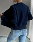 Eleanora | Cable-Knit Button-Front Cardigan
