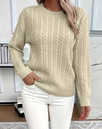 Faye | Cable-Knit Round Neck Sweater