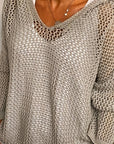 Delaney | Relaxed Open-Knit Hooded Sweater
