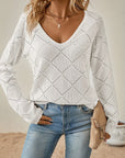 Camryn | Openwork V-Neck Sweater