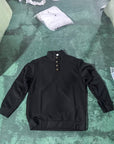 Ronan | Stand Collar Button Henley Sweater