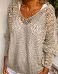 Delaney | Relaxed Open-Knit Hooded Sweater