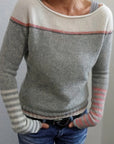 Francesca | Color-Block Boat Neck Sweater