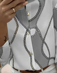 Ingrid | Chain-Print Collared Shirt