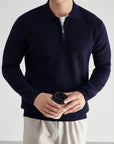 Donovan | Refined Quarter-Zip Polo Sweater