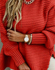 Evangeline | Textured High-Low Sweater