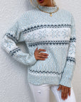 Tamsin | Cozy Snowflake Mock-Neck Sweater