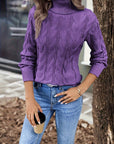 Celeste | Cozy Cable-Knit Turtleneck Sweater