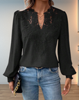 Marlene | Elegant Lace-Trim Blouse