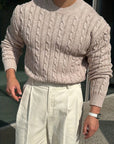 Jonas | Cable Knit Crew Neck Sweater