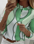 Ingrid | Chain-Print Collared Shirt