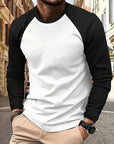 Trevor | Two-Tone Raglan Long-Sleeve Top