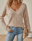 Camryn | Openwork V-Neck Sweater