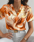 Joanna | Artful Swirl-Print Blouse