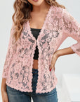 Cassandra | Floral Openwork Cardigan