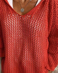 Delaney | Relaxed Open-Knit Hooded Sweater