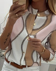 Ingrid | Chain-Print Collared Shirt