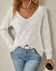 Camryn | Openwork V-Neck Sweater
