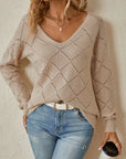 Camryn | Openwork V-Neck Sweater