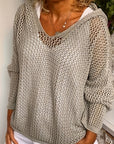 Delaney | Relaxed Open-Knit Hooded Sweater