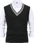 Gideon | Cable-Knit V-Neck Sweater Vest