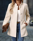 Juliette | Elegant Stand-Collar Button Coat