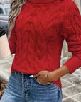 Celeste | Cozy Cable-Knit Turtleneck Sweater