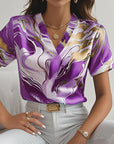 Joanna | Artful Swirl-Print Blouse