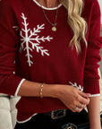 Holly | Snowflake Crewneck Sweater