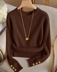 Gretchen | Ribbed Button-Cuff Sweater
