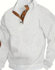 Ronan | Stand Collar Button Henley Sweater